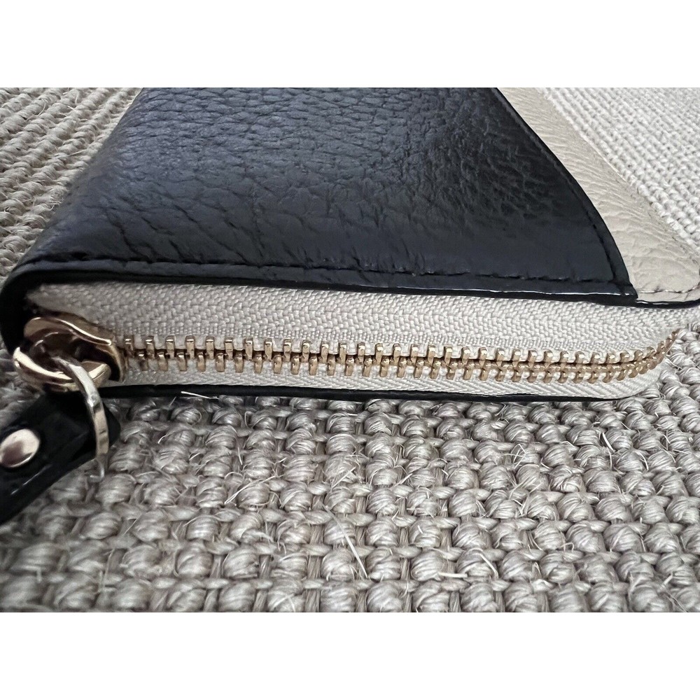 NEW Kate Spade Grove Court Lacey Zippy Zip Around Wallet Bag Ivory Pearl Black 2 - Picture 5 of 12